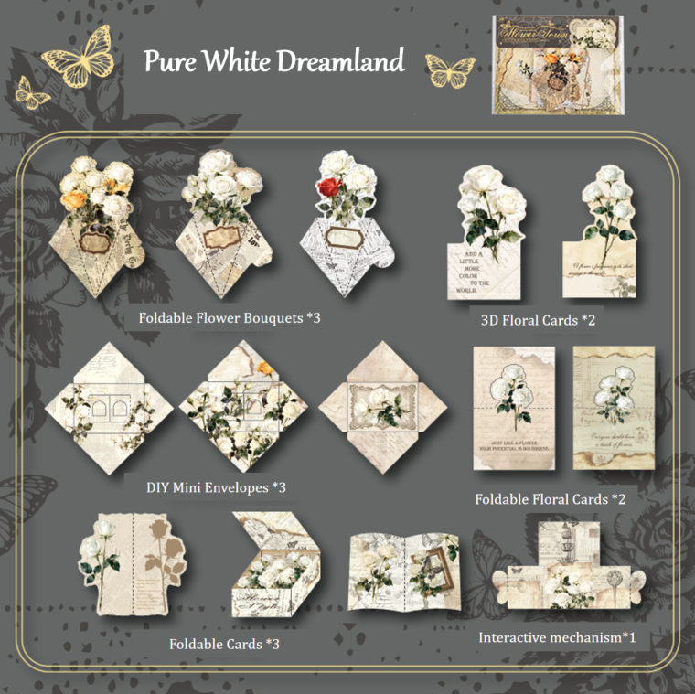 Flower Town Vintage Scrapbooking Paper