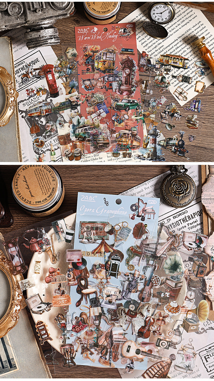 Nostalgia Record PET Stickers Set