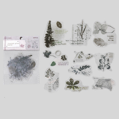 Fuzzy Floral Vintage Journaling Stickers