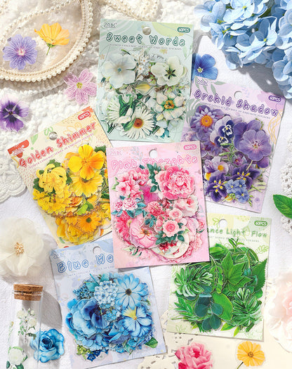 Leisurely Flower PET Sticker Set