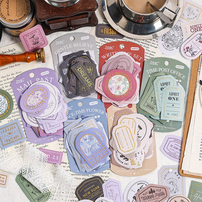 Collection Time Retro Stickers Set