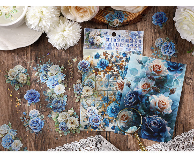 Rose Blooming PET Sticker Set