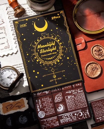 Galaxy Overflow Wooden Stamps Box