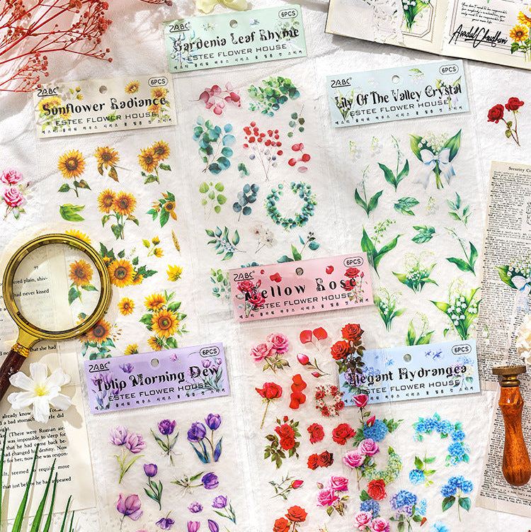 Flower House PET Sticker Set