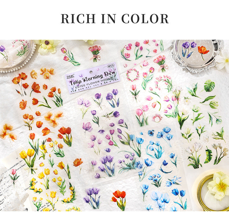 Flower House PET Sticker Set