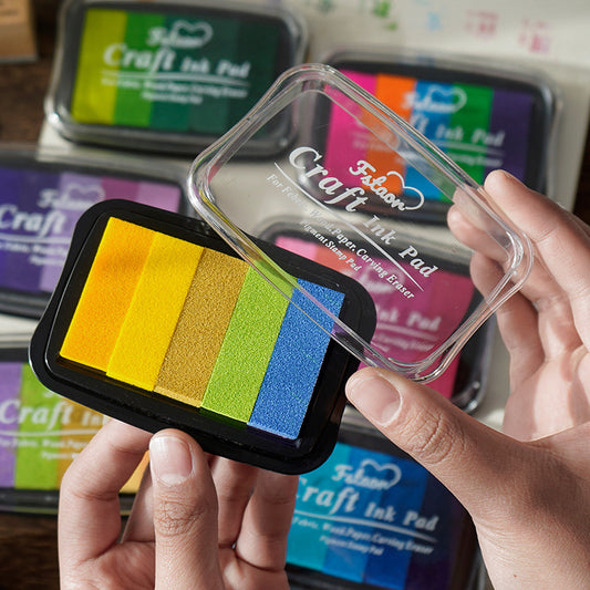 5-Color Gradient Color Stamp Ink Pad  Large Box
