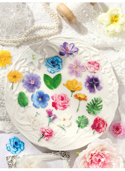 Leisurely Flower PET Sticker Set