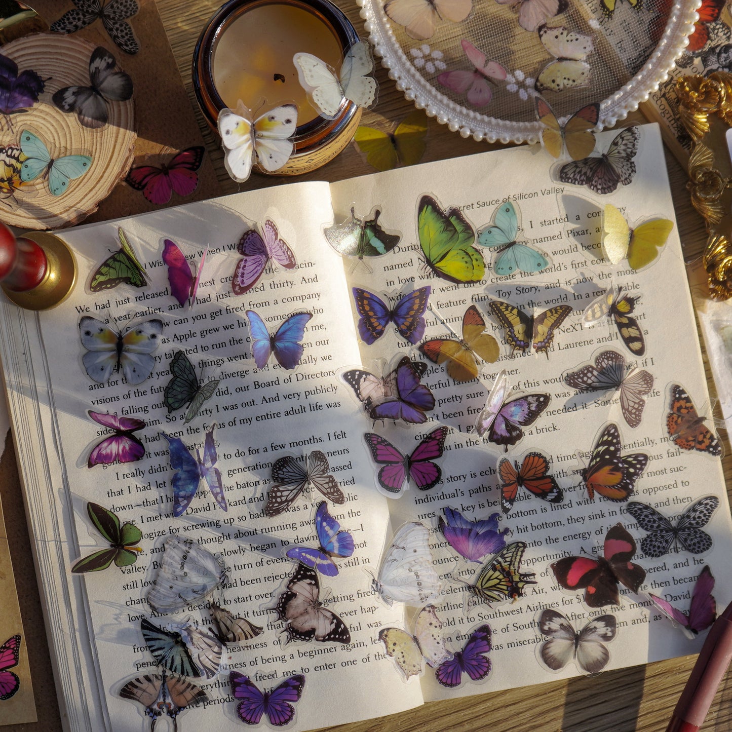 The World of Butterfly PET Sticker Set