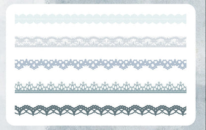 Flowers Lace PET Stickers Set