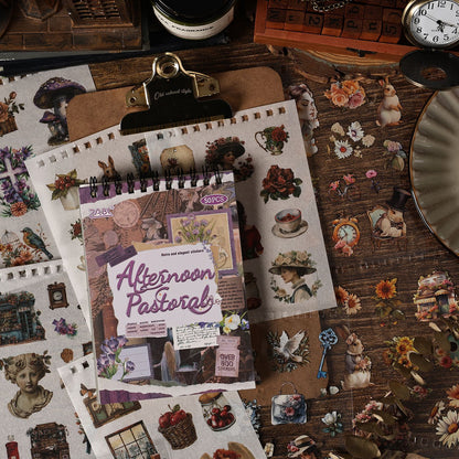 Libro de pegatinas retro clásicas