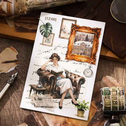 Reading Time Retro Sticker Book