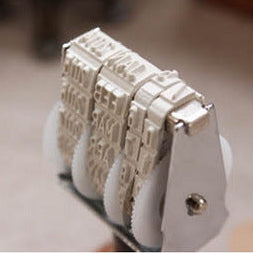 Sello de fecha rodante vintage 