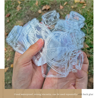 Love in Glass Bottle PET Stickers Set