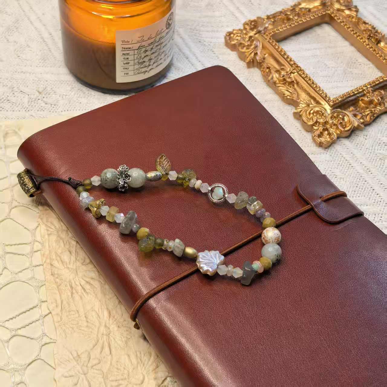 “Wheat Field with Cypresses” Handmade Charm