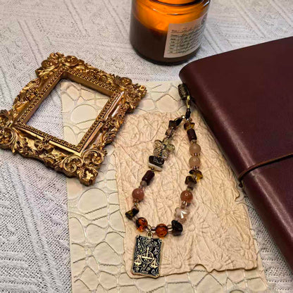 Justice Tarot Card Handmade Charm