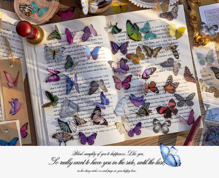 The World of Butterfly PET Sticker Set