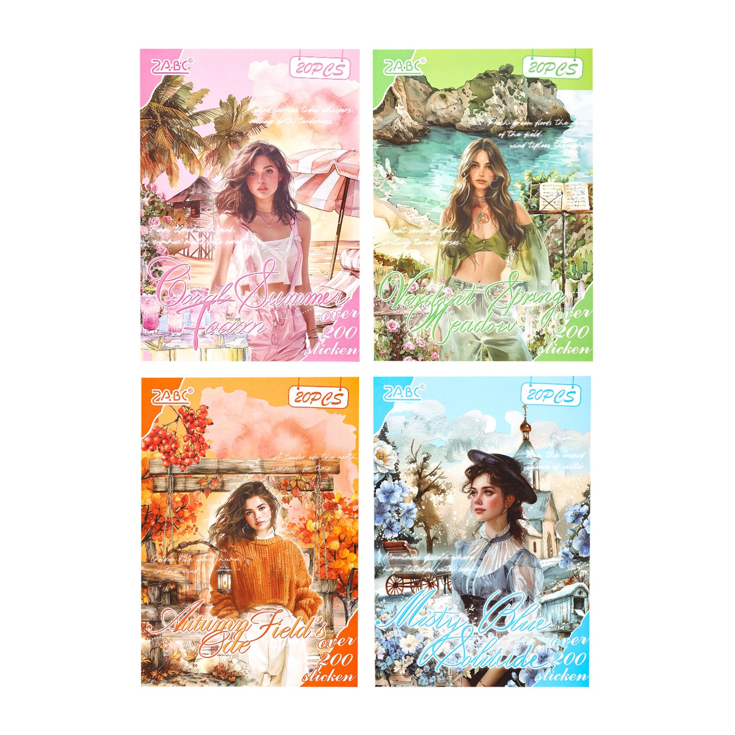 Four Seasons Poetry Sticker Book