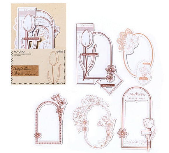 Hollow Collage Frame Sticker Paper Card