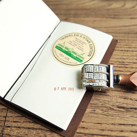 Sello de fecha rodante vintage 