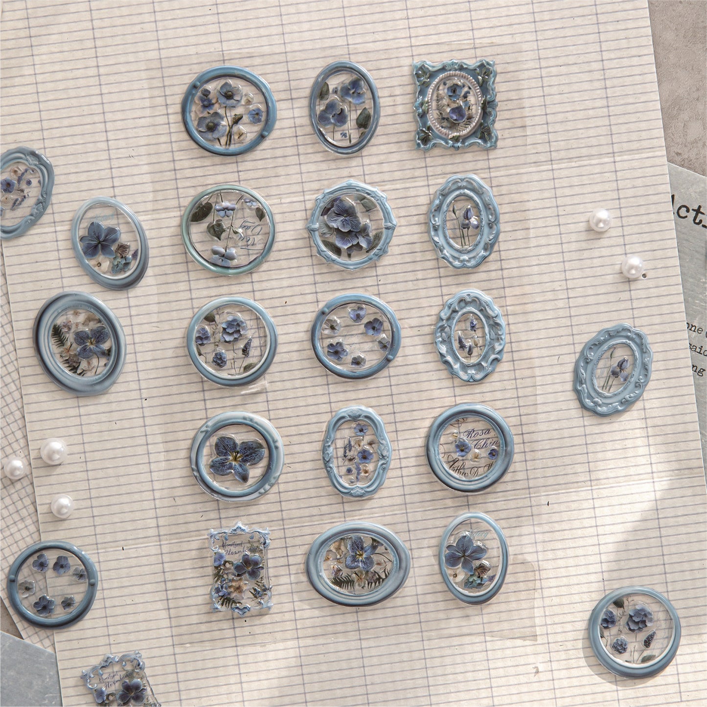 Vintage Garden Wax Seal Stickers