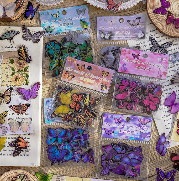The World of Butterfly PET Sticker Set