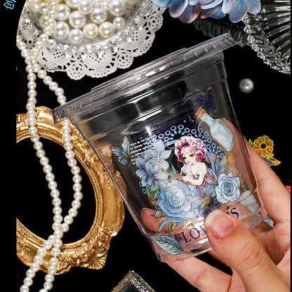 Floral Story Gold Foiled Stickers