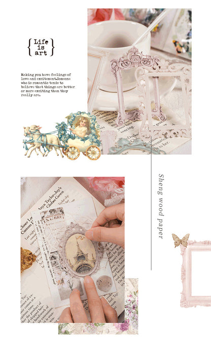 Hollow Embossed Collage Card Paper Pack