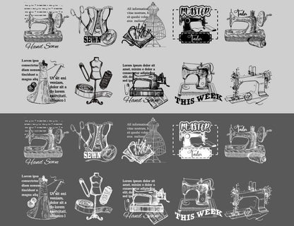 Vintage Tracing Paper Sticker Set