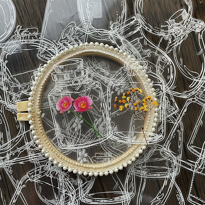 Love in Glass Bottle PET Stickers Set