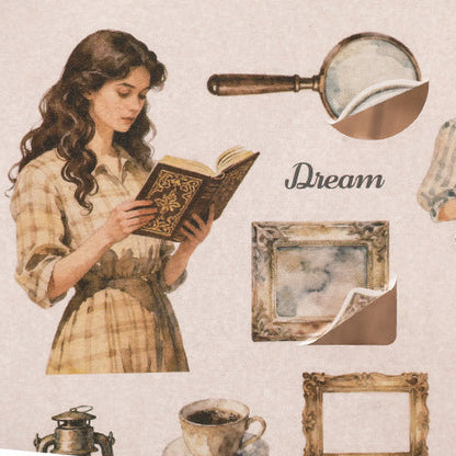 Reading Time Retro Sticker Book