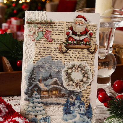 Christmas Snowy Night PET Stickers Set