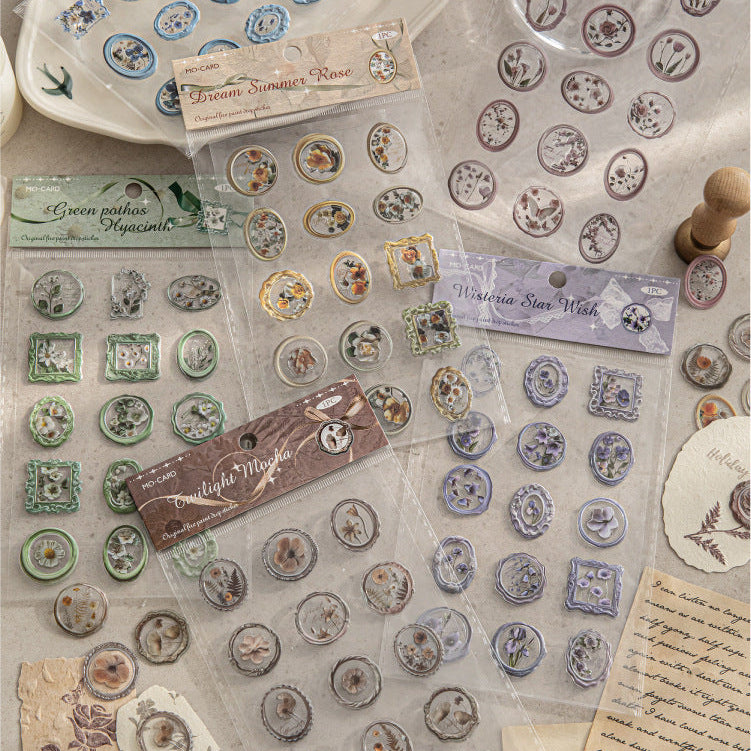Vintage Garden Wax Seal Stickers