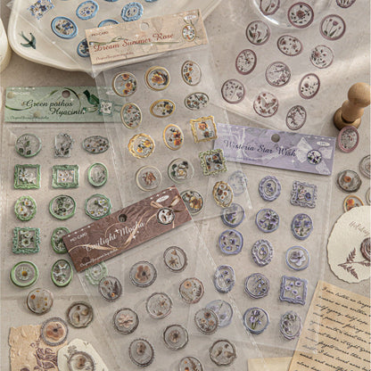 Vintage Garden Wax Seal Stickers
