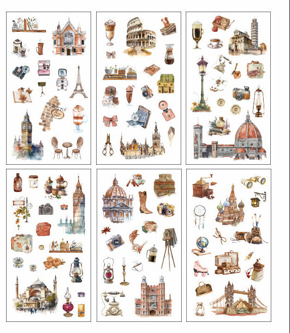 Nostalgia Record PET Stickers Set