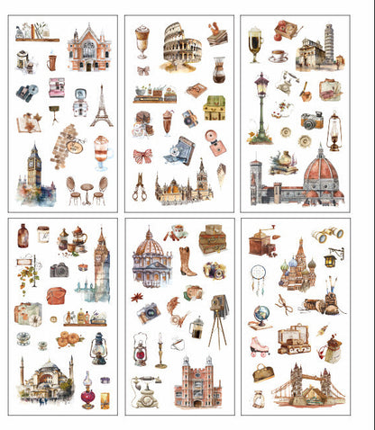 Nostalgia Record PET Stickers Set