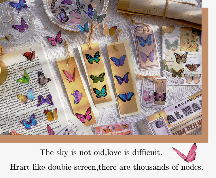 The World of Butterfly PET Sticker Set