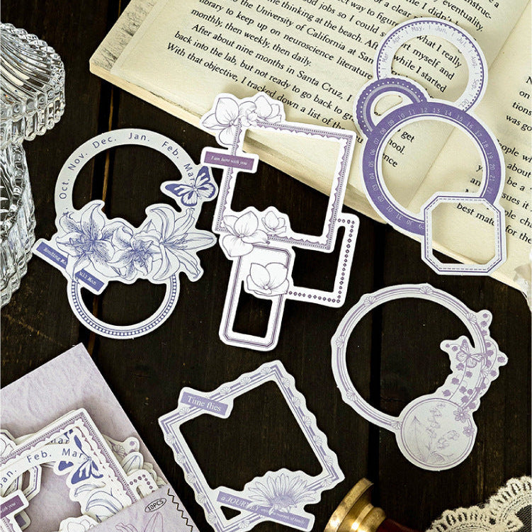 Hollow Collage Frame Sticker Paper Card