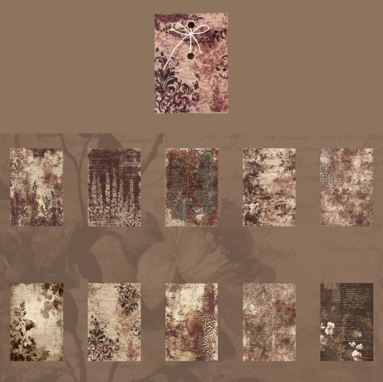 Deep Imprint Vintage Scrapbooking Paper