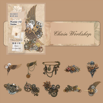 Mottled Old Shadows Vintage Sticker
