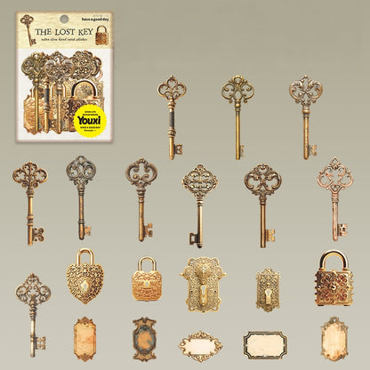 The Lost Key Vintage Sticker Pack
