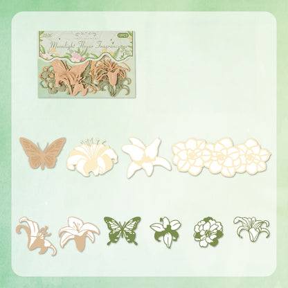 Floral Shadow Embossed Hollow Paper
