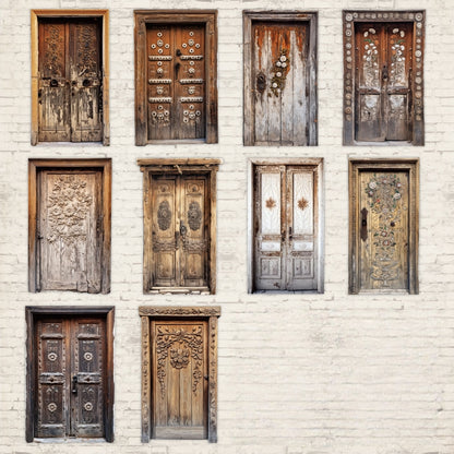 Vintage Courtyard Hollow Door Stickers