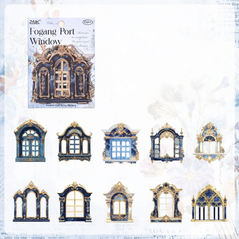 Gilded Porch Vintage Window Stickers