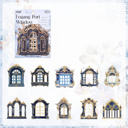 Gilded Porch Vintage Window Stickers