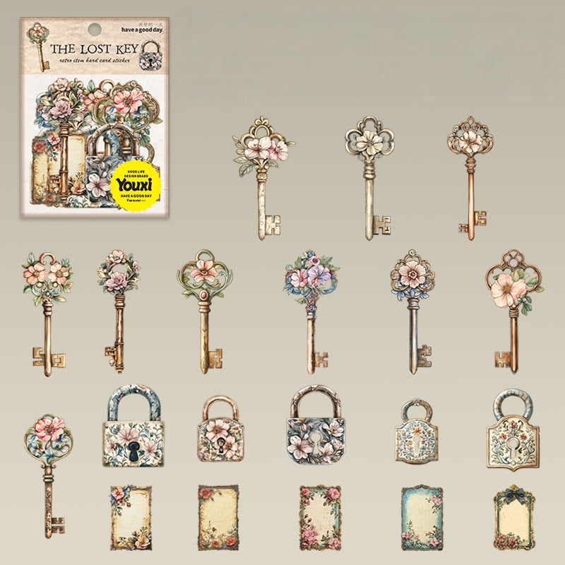 The Lost Key Vintage Sticker Pack
