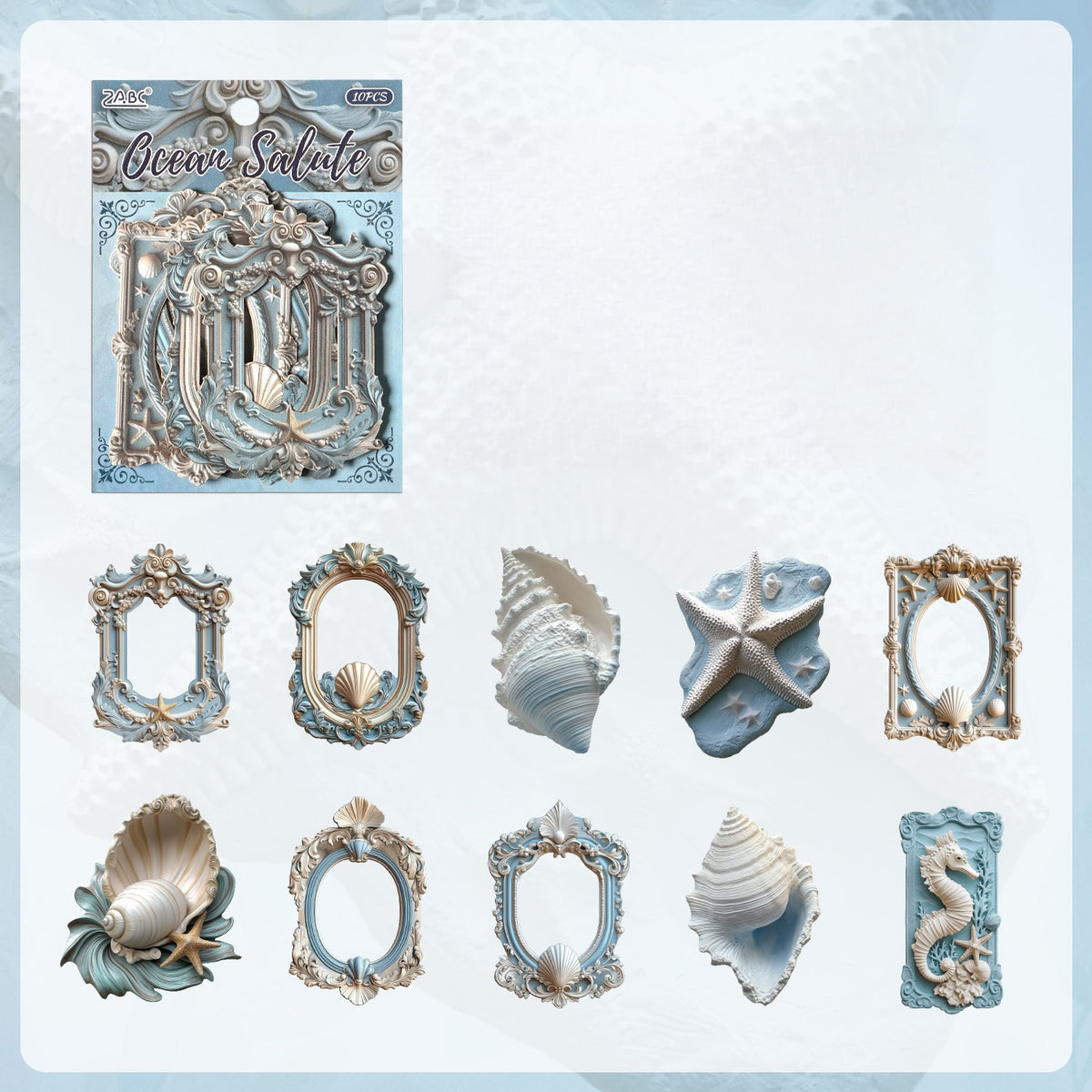 Vintage Border Embossed Sticker Pack