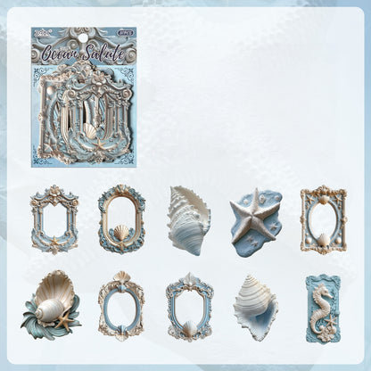 Vintage Border Embossed Sticker Pack