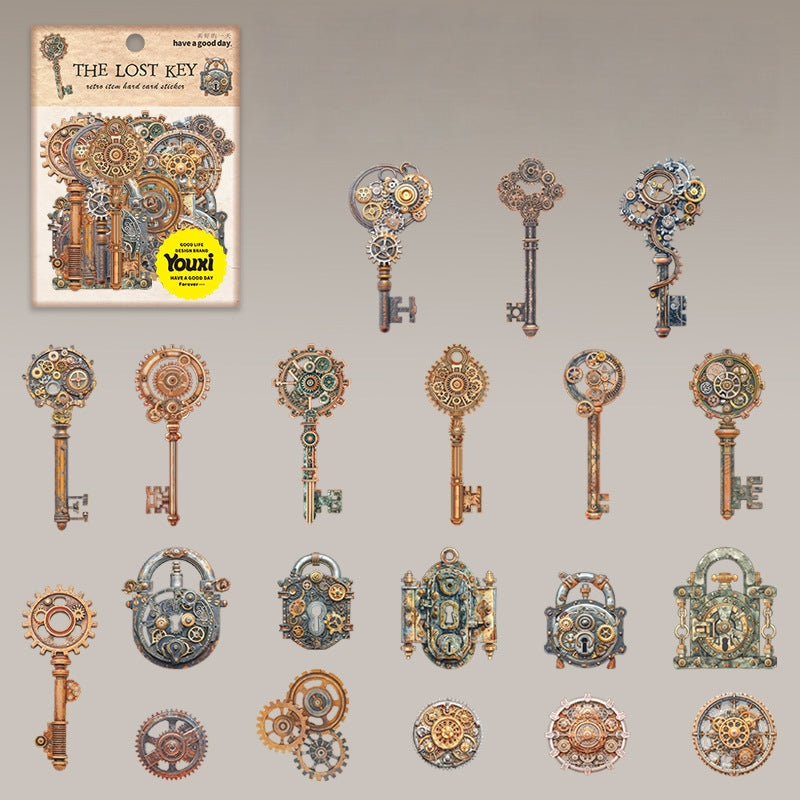 The Lost Key Vintage Sticker Pack