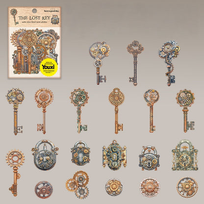 The Lost Key Vintage Sticker Pack