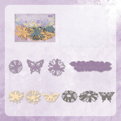 Floral Shadow Embossed Hollow Paper